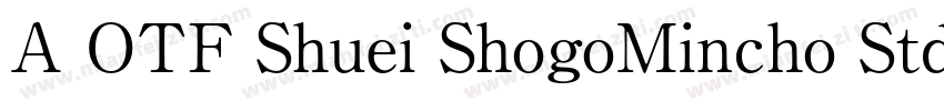 A OTF Shuei ShogoMincho Std字体转换